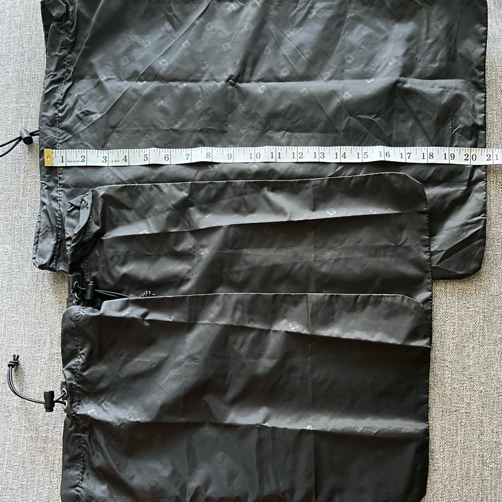 Elegant Black Travel laundry or shoe Pouch Set